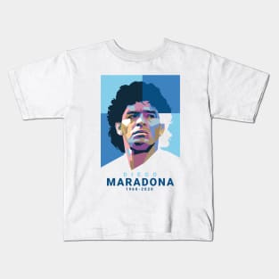 Diego Maradona Pop Art Portrait Kids T-Shirt